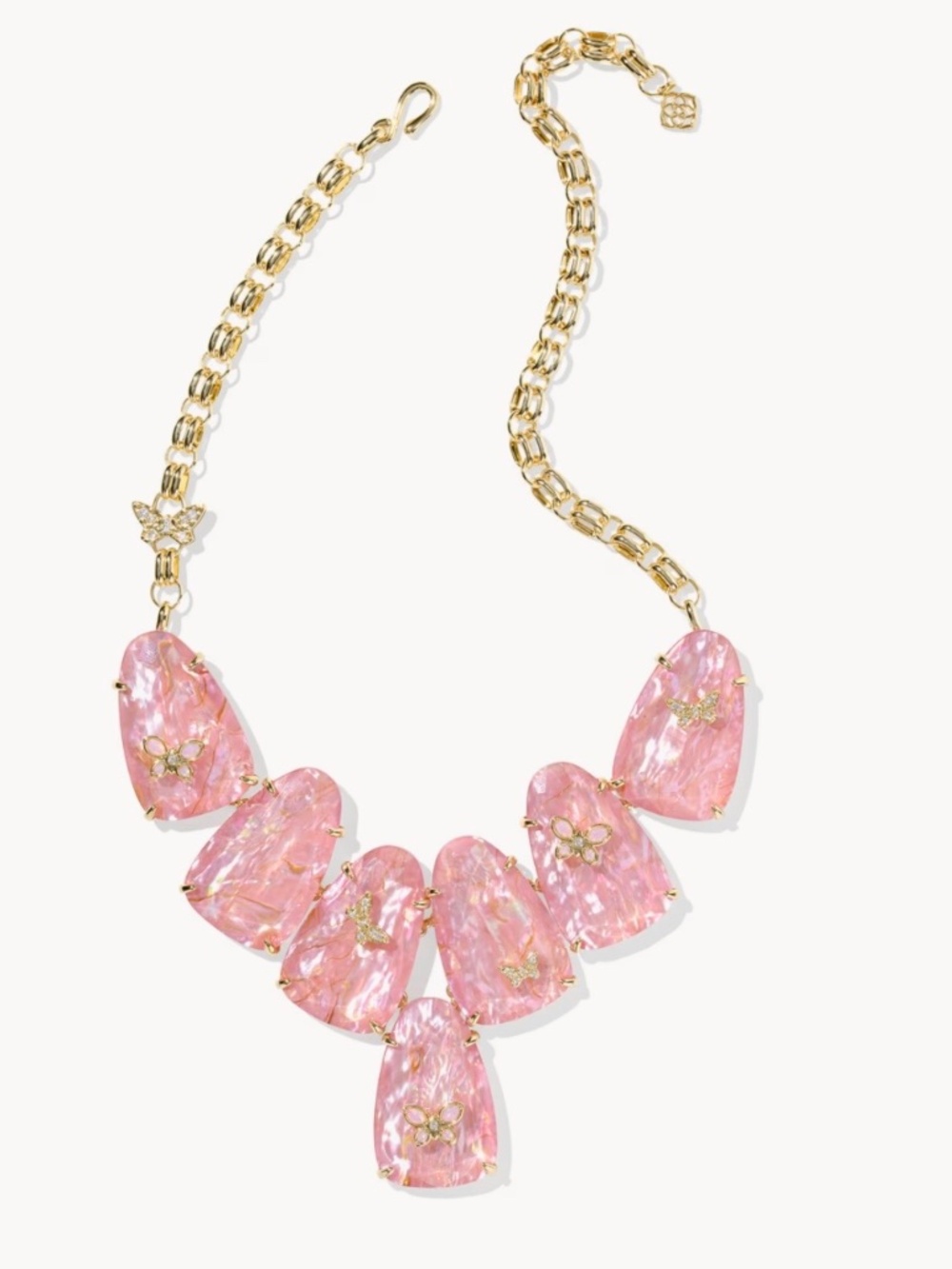Dolly Parton x Kendra Scott Gold Harlow Statement(Light Pink Iridescent Abalone)
